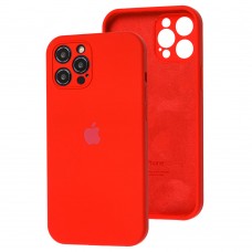 Чехол для iPhone 12 Pro Max Silicone Slim Full camera красный