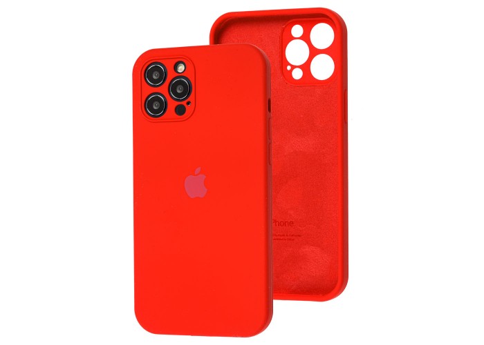 Чехол для iPhone 12 Pro Max Silicone Slim Full camera красный