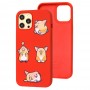 Чехол для iPhone 12 Pro Max Wave Fancy playing corgi / red