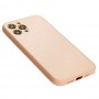 Чехол для iPhone 12 Pro Max glass LV персиковый
