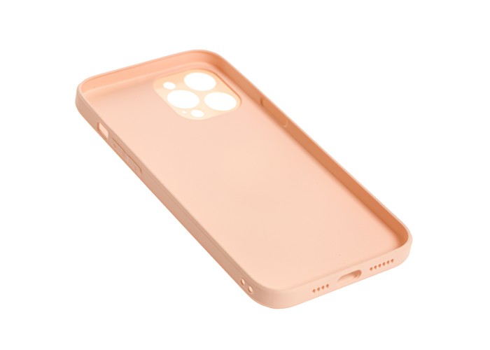 Чехол для iPhone 12 Pro Max glass LV персиковый