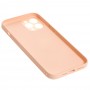 Чехол для iPhone 12 Pro Max glass LV персиковый