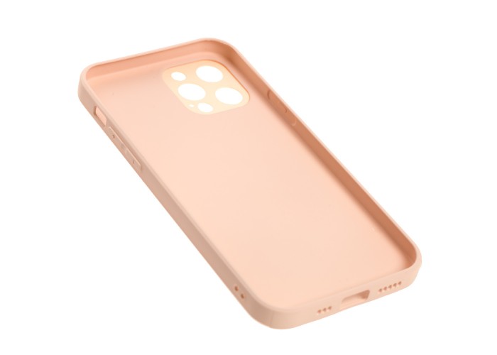 Чехол для iPhone 12 Pro glass LV персиковый