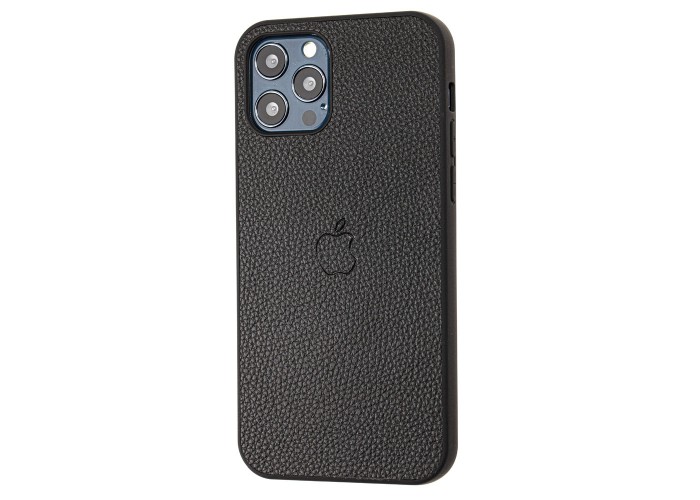 Чехол для iPhone 12 / 12 Pro Leather cover черный