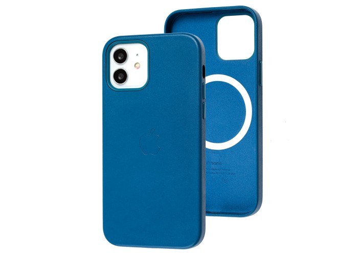 Чехол для iPhone 12 / 12 Pro Leather with MagSafe cosmos blue
