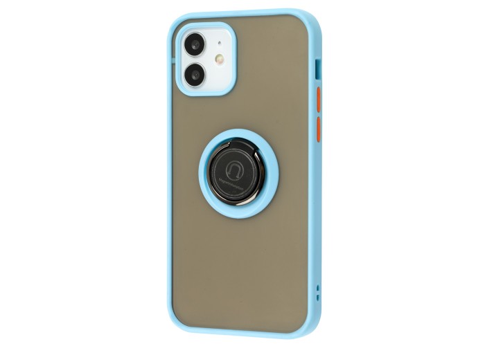 Чехол для iPhone 12 / 12 Pro LikGus Edging Ring бирюзовый