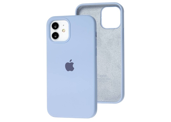 Чехол для iPhone 12 / 12 Pro Silicone Full голубой / lilac blue