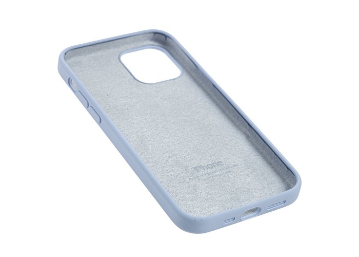 Чехол для iPhone 12 / 12 Pro Silicone Full голубой / lilac blue