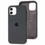 Чехол для iPhone 12 / 12 Pro Silicone Full серый / dark grey