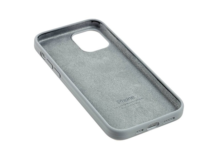 Чехол для iPhone 12 / 12 Pro Silicone Full серый / mist blue