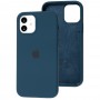 Чехол для iPhone 12 / 12 Pro Silicone Full синий / cosmos blue