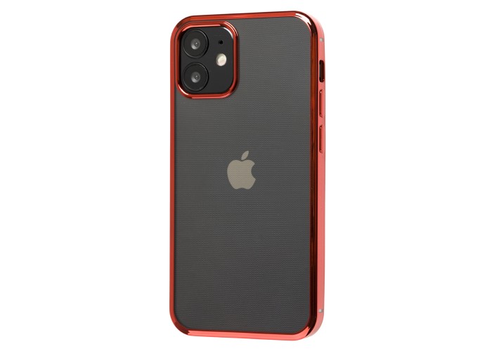 Чехол для iPhone 12 mini Glossy edging красный
