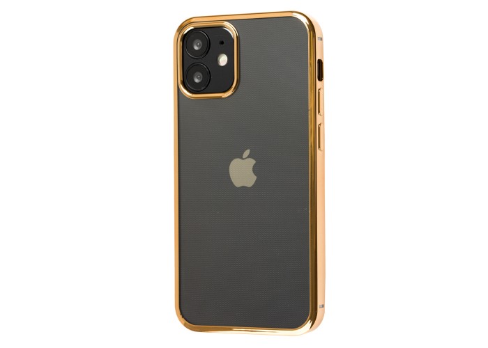 Чехол для iPhone 12 mini Glossy edging золотистый