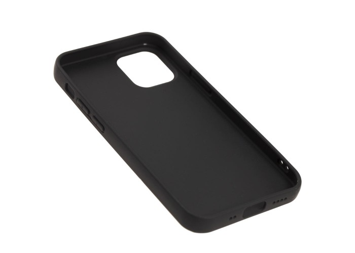 Чехол для iPhone 12 mini Leather cover черный