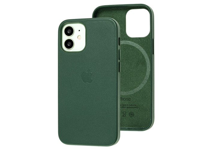 Чехол для iPhone 12 mini Leather with MagSafe forest green