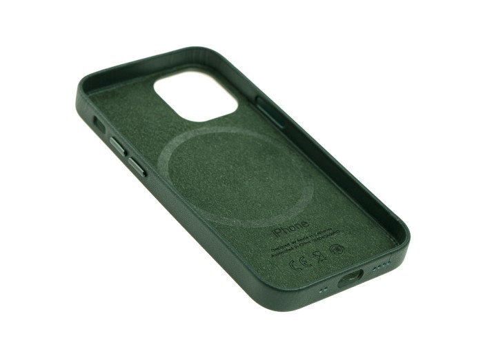 Чехол для iPhone 12 mini Leather with MagSafe forest green