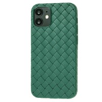 Чехол для iPhone 12 mini Weaving case зеленый