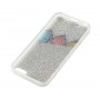 Чехол для iPhone 5 с блестками серебристый