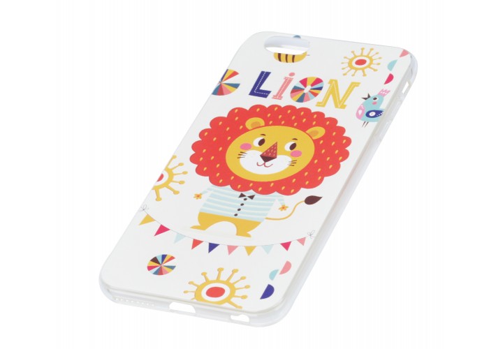 Чехол для iPhone 6 Plus матовый с принтом лев