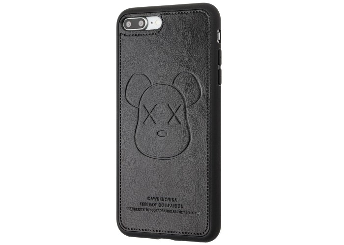 Чехол для iPhone 7 Plus / 8 Plus Kaws leather черный
