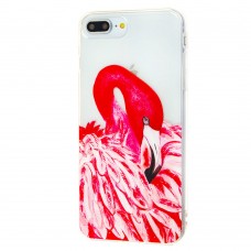 Чехол для iPhone 7 Plus / 8 Plus Lovely розовый фламинго