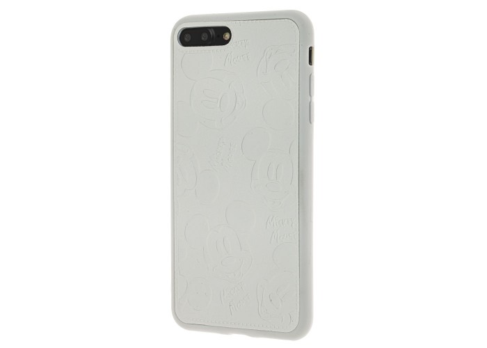 Чехол для iPhone 7 Plus / 8 Plus Mickey Mouse leather белый