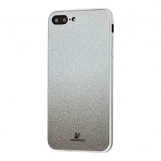Чехол для iPhone 7 Plus / 8 Plus Swaro glass серебристо-черный