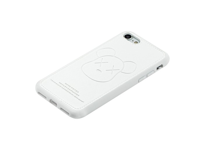 Чехол для iPhone 7 / 8 Kaws leather белый