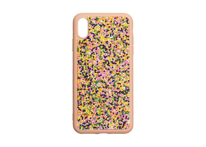 Чехол для iPhone X / Xs Bling World Beads градиент розовый