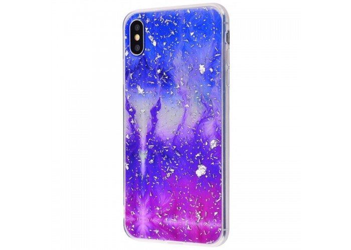 Чехол для iPhone X / Xs Galaxy розово синий