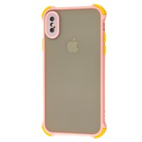 Чехол для iPhone X / Xs LikGus Totu corner protection розовый
