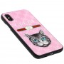 Чехол для iPhone X / Xs Vip Blue Glitter розовый 