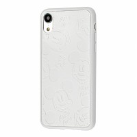 Чехол для iPhone Xr Mickey Mouse leather белый