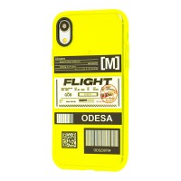 Чехол для iPhone Xr Neon print flight