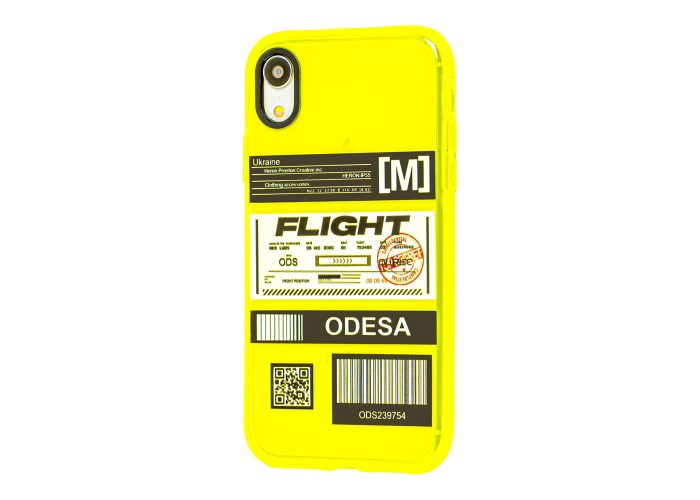 Чехол для iPhone Xr Neon print flight