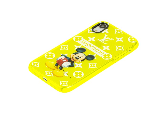 Чехол для iPhone Xr Neon print Микки Маус supreme