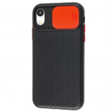 Чехол для iPhone Xr Safety camera черный / красный