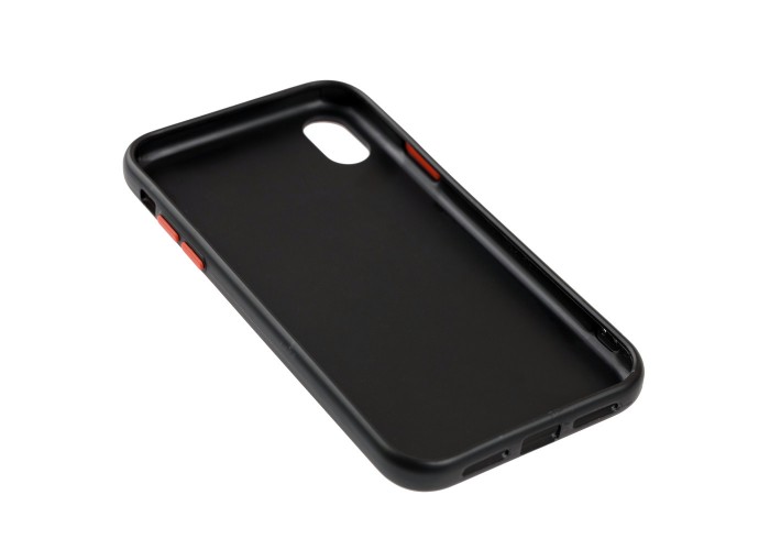 Чехол для iPhone Xr Safety camera черный / красный