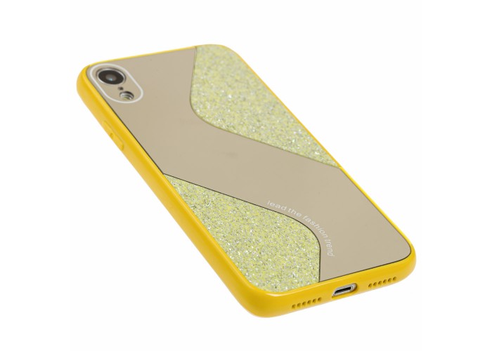 Чехол для iPhone Xr Shine mirror желтый