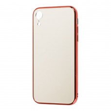 Чехол для iPhone Xr glass зеркало "красный"