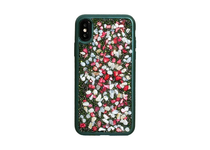 Чехол для iPhone Xs Max Bling World Stone градиент зеленый