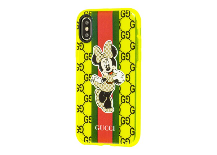 Чехол для iPhone Xs Max Neon print Минни Маус
