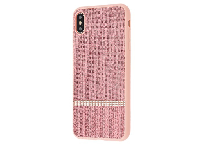 Чехол для iPhone Xs Max Swarovski (полоса) розовый