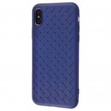 Чехол для iPhone Xs Max Weaving case синий