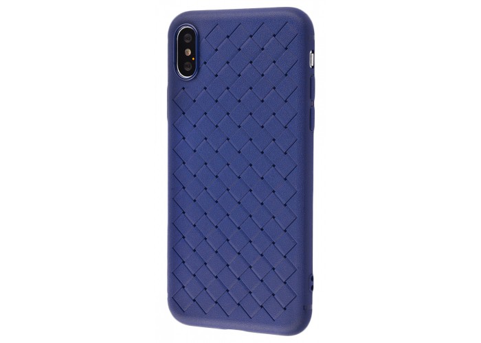 Чехол для iPhone Xs Max Weaving case синий