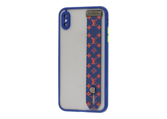 Чехол для iPhone Xs Max WristBand LV синий / красный