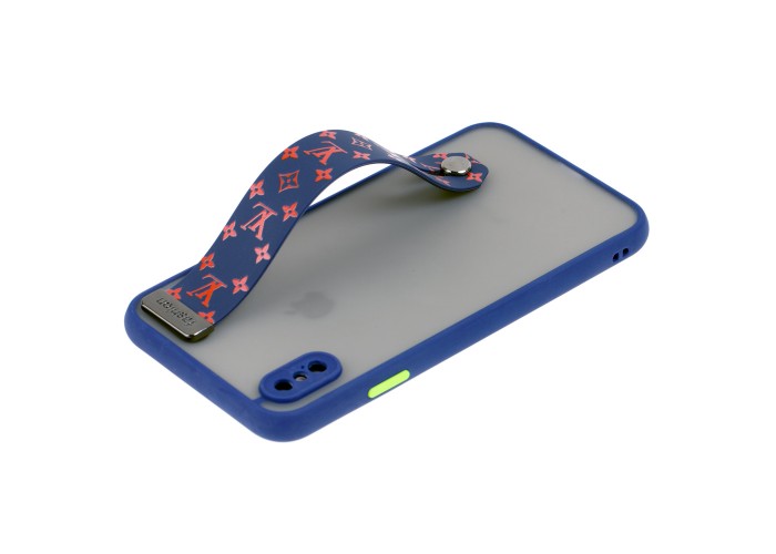 Чехол для iPhone Xs Max WristBand LV синий / красный