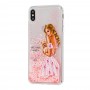 Чехол для iPhone Xs Max блестки вода 