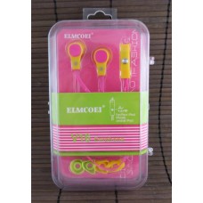Наушники ELMCOEI V16 Yellow (+mic) plastic box