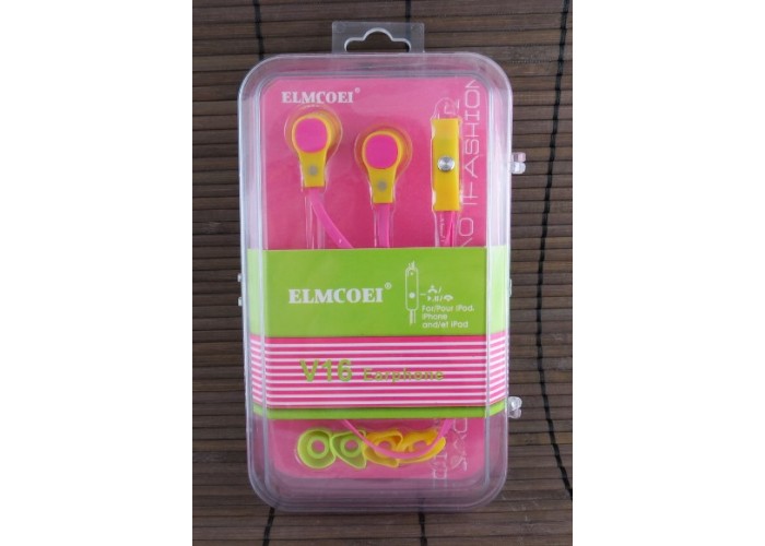 Наушники ELMCOEI V16 Yellow (+mic) plastic box